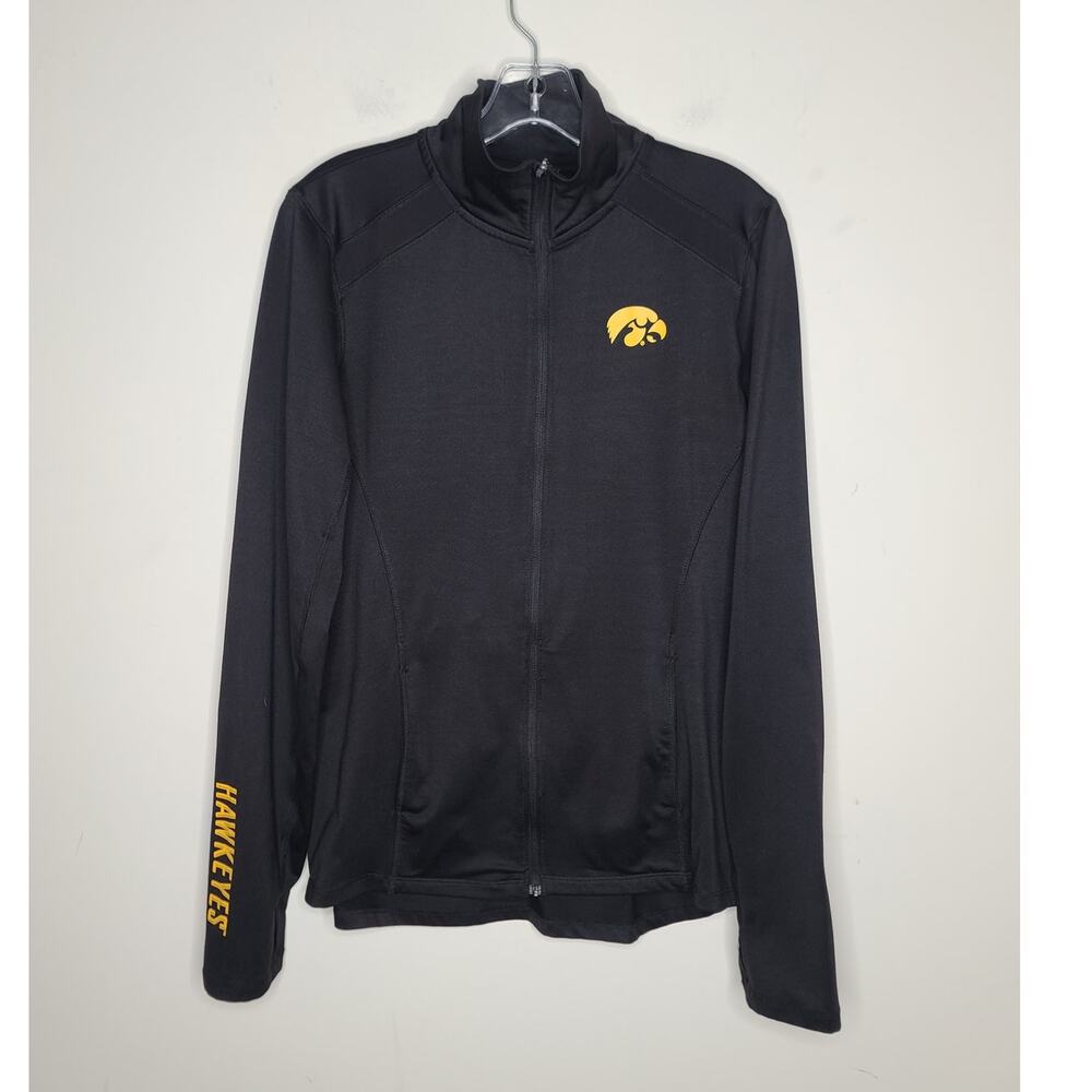 Rivalry Threads Iowa Hawkeyes black full zip long sleeve jacket - medium